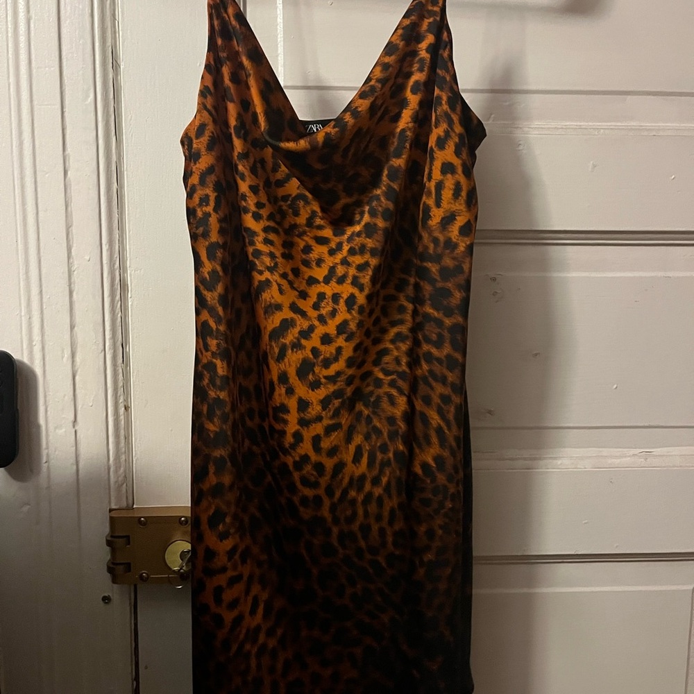 Leopard Print Slip Dress